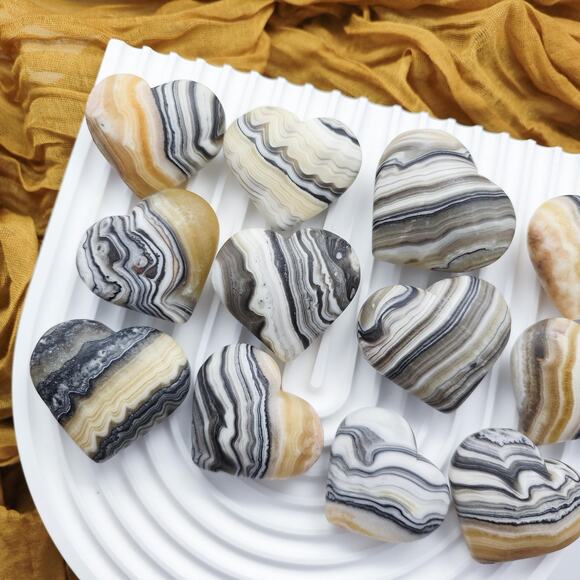 Coffee Calcite Heart Crystal Carving Grounding Crystals - Picture 7 of 10